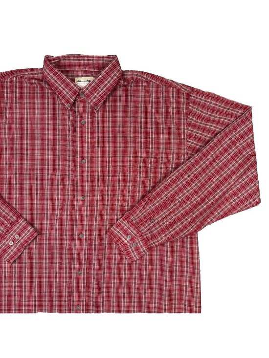 Wrangler Other - Wrangler Riata Shirt Mens 2XLT Red Plaid Button Down Western Cowboy 2XL Tall